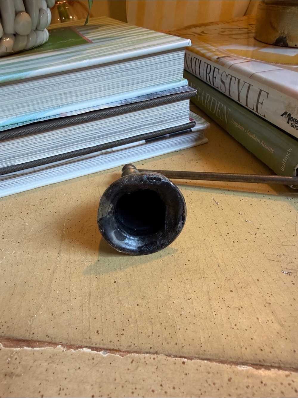 Mackenzie-Childs black and white check candle snuffer - Picture 4 of 5